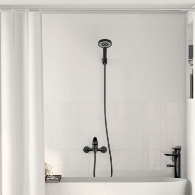 Set tuš glave, G 1/2", crna